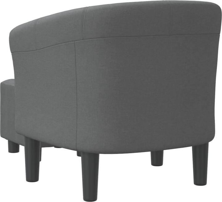 Actual product image vidaXL Clubsessel mit Fusshocker Dunkelgrau Stoff,Farbe