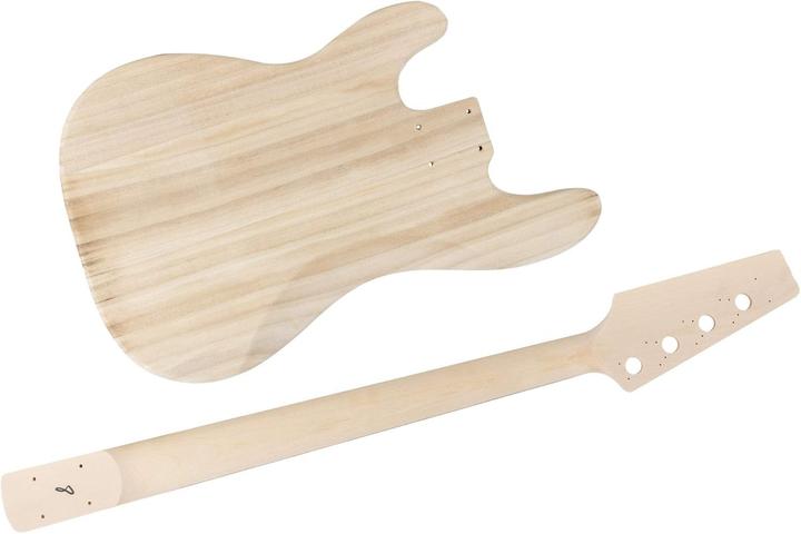 Image du produit Rocktile Kit per Chitarra Basso Stile PB Fai da Te (Basse électrique, Corps : Bois de paulownia, Manche : Érable, Touche : Bois noir)