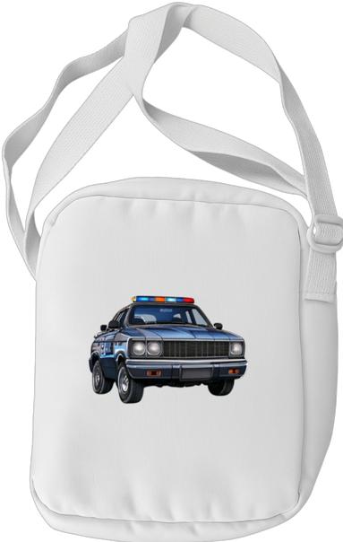 Produktbild Bügelbilder Schulrucksack-Set Comic Polizeiauto