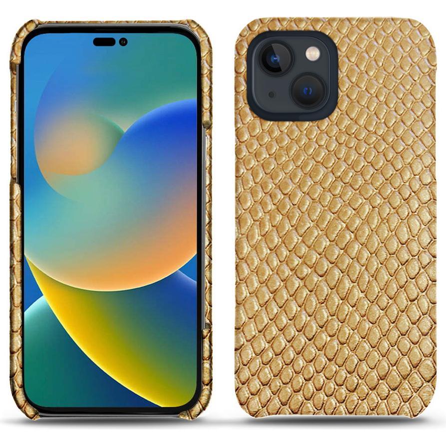 Noreve Lederschutzhülle (Apple iPhone 14), Smartphone Hülle, Beige