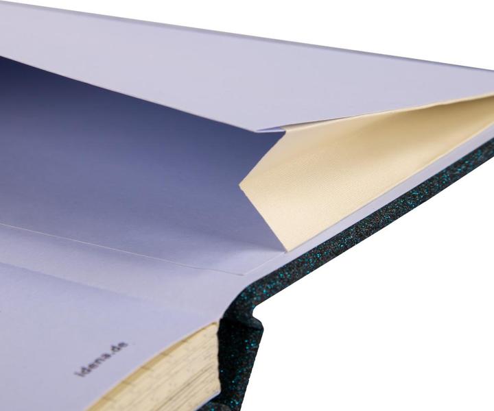 Image du produit Idena Carnet de notes Glitter bleu nuit à carreaux FSC-Mix (14 x 20 cm, Quadrillé, Couverture rigide)