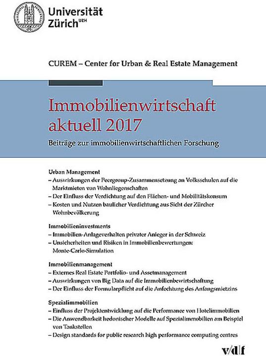 Produktbild Immobilienwirtschaft aktuell 2017 (Deutsch, CUREM: Center for Urban & Real Estate Management – Zürich)