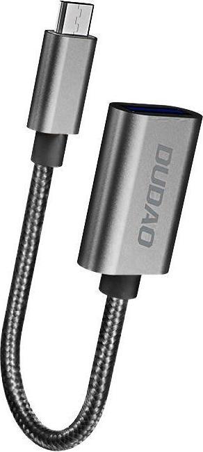 Actual product image Dudao adapter cable OTG USB 2.0 to micro USB grey (L15M) (15 m, USB 2.0)