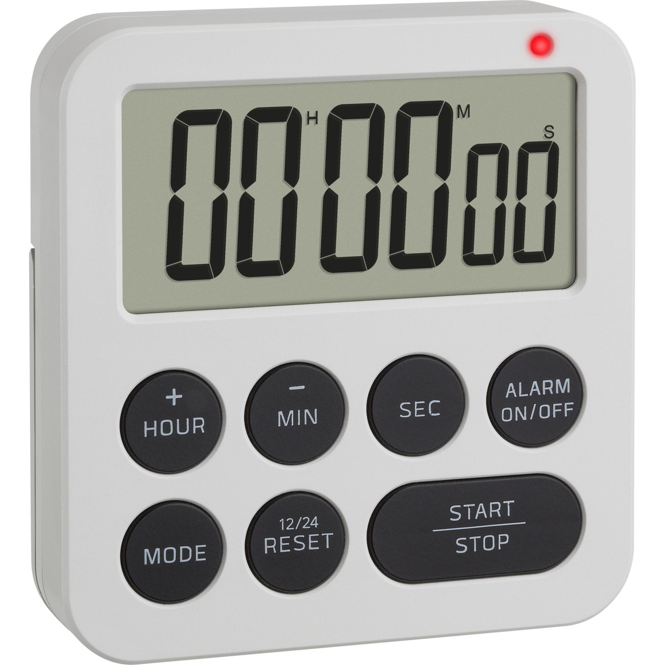 TFA Digitaler Timer und Stoppuhr, Küchenwecker, Weiss