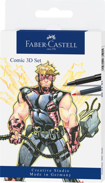 Produktbild Faber-Castell PITT Artist Pen Comic Set 3D (Mehrfarbig, 11 x)