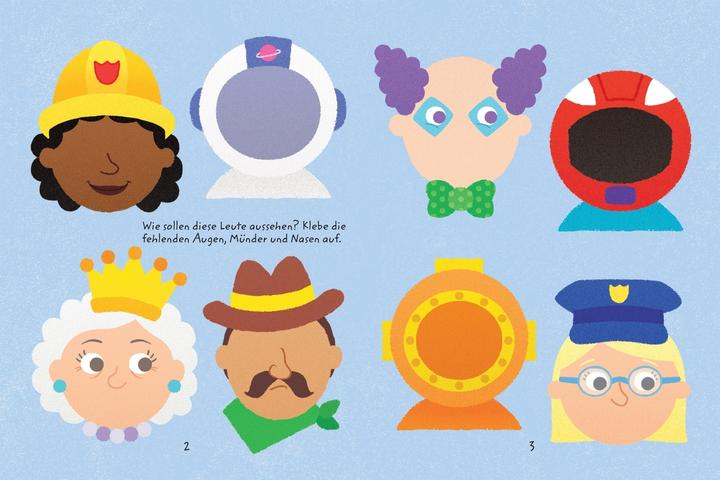 Immagine prodotto Usborne Minis - Libro creativo con adesivi: Facce divertenti