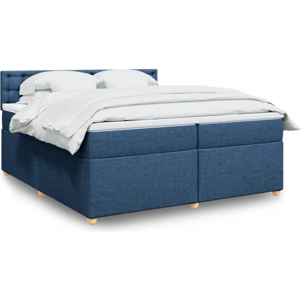 VidaXL, Bett, Bo x springbett mit Matratze 200 x 200 cm Stoff (200 x 200 cm)