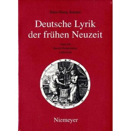 Liebeslyrik, Fachbücher von Hans-Georg Kemper