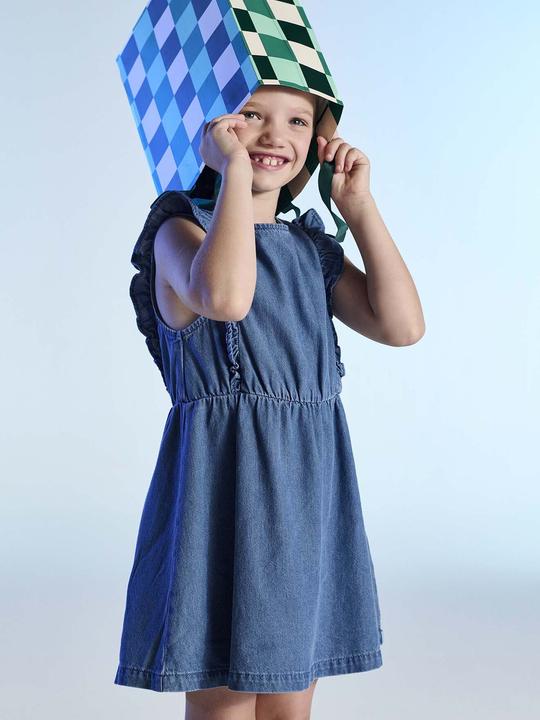 Actual product image Vertbaudet Mädchen Jeanskleid mit Volants (140)