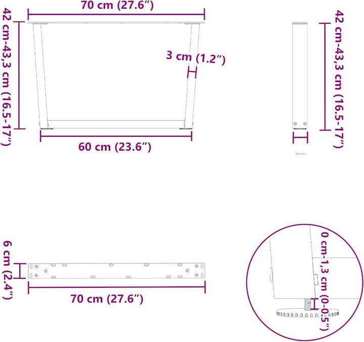 Produktbild vidaXL White oak