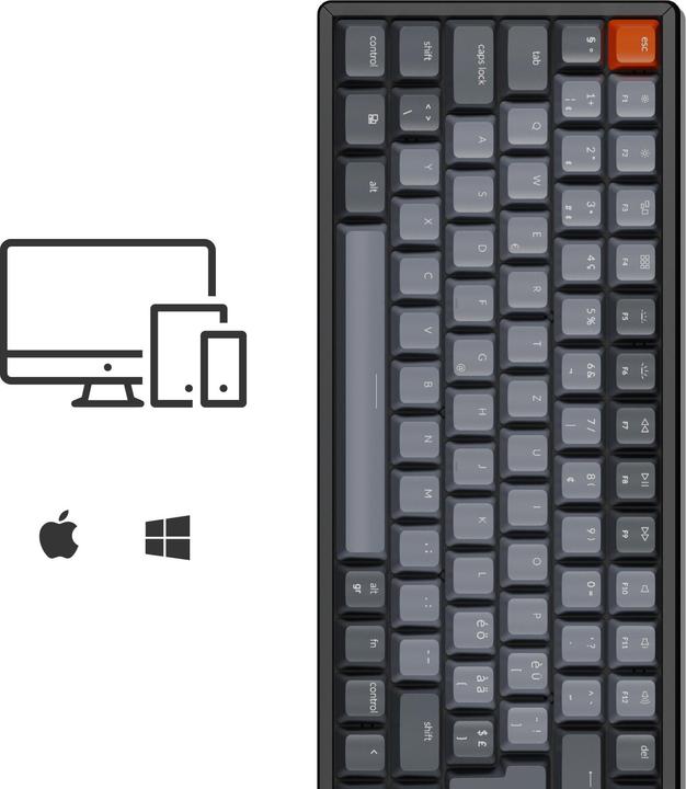 Image du produit Keychron K4 (CH, Sans fil, Filaire)