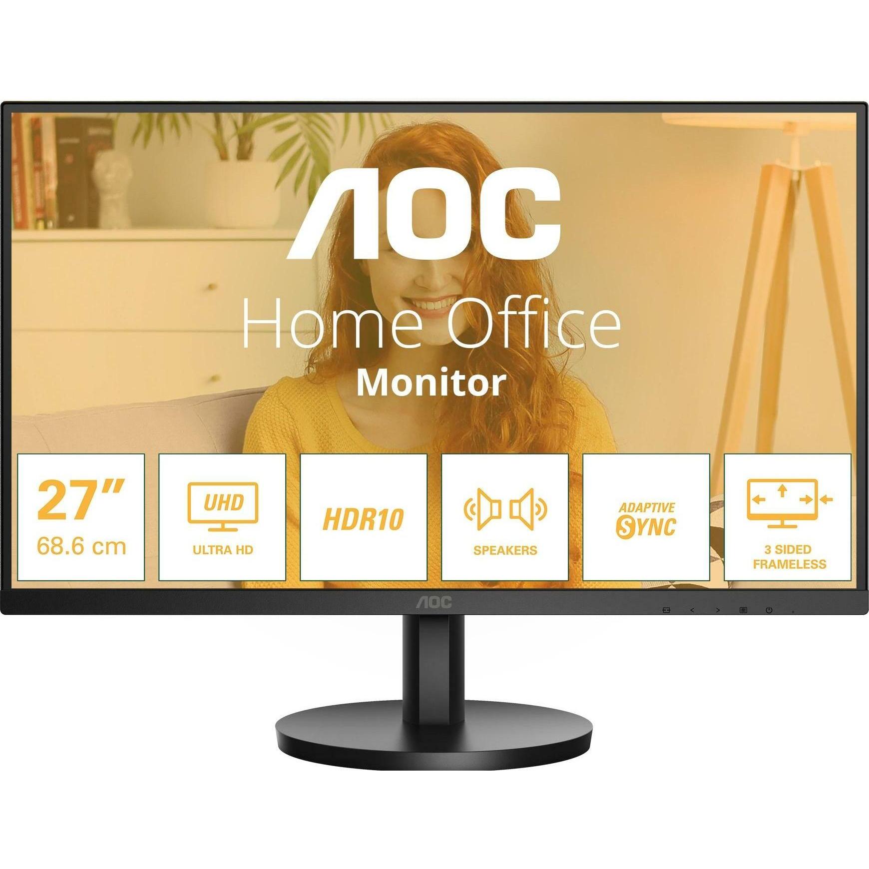 AOC U27B3A (3840 x 2160 Pixel, 27"), Monitor, Schwarz