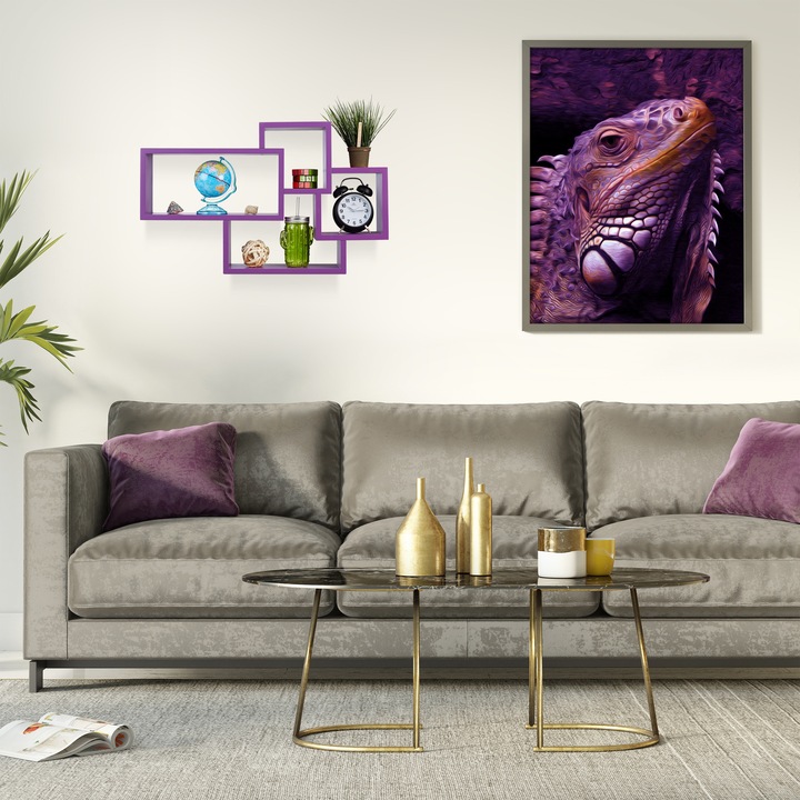 Image du produit Relaxdays Étagère flottante murale 4 cubes (69 x 12 x 42 cm)