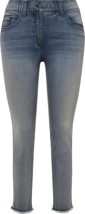 Ulla Popken Jeans Sarah, Fransensaum, schmales Bein, Elastikbund