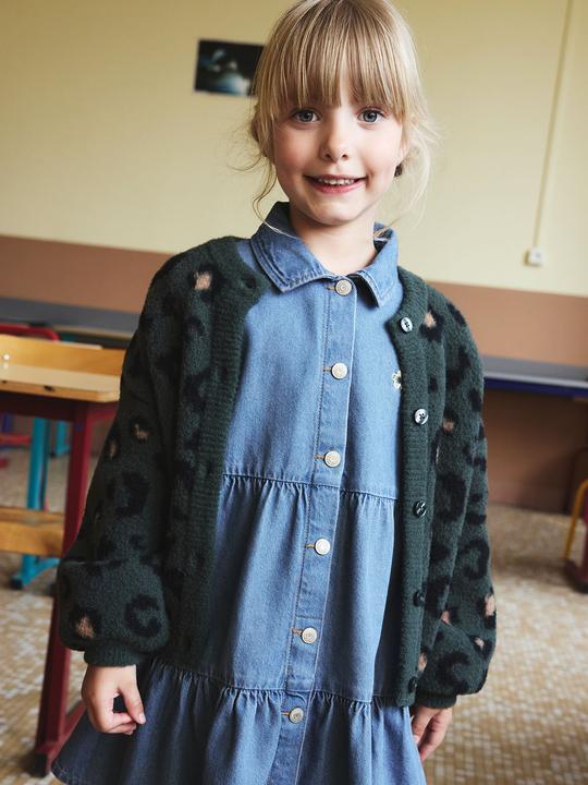 Produktbild Vertbaudet Flauschige Mädchen Strickjacke mit Tiermotiven (140)