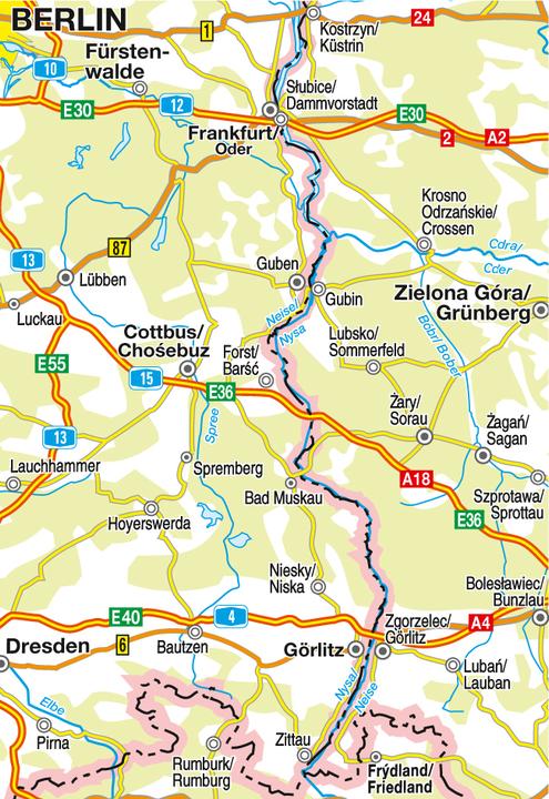 Produktbild DE 027. Lausitz. Frankfurt/Oder - Spreewald - Zittau 1 : 200 000. Strassenkarte 200000