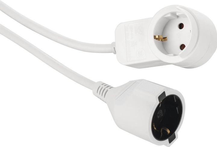 Hama Schutzkontakt-Verlängerungskabel Powerplug Zusatzsteckdose, 3.0 m, weiss (3 m)