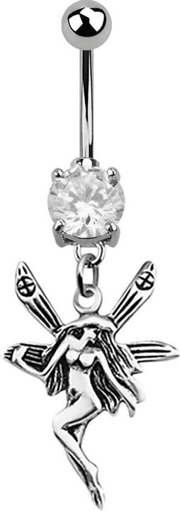 Immagine prodotto Star Piercing Banana in argento con ciondolo in argento (senza ottone, Acciaio chirurgico 316L, Argento 925)