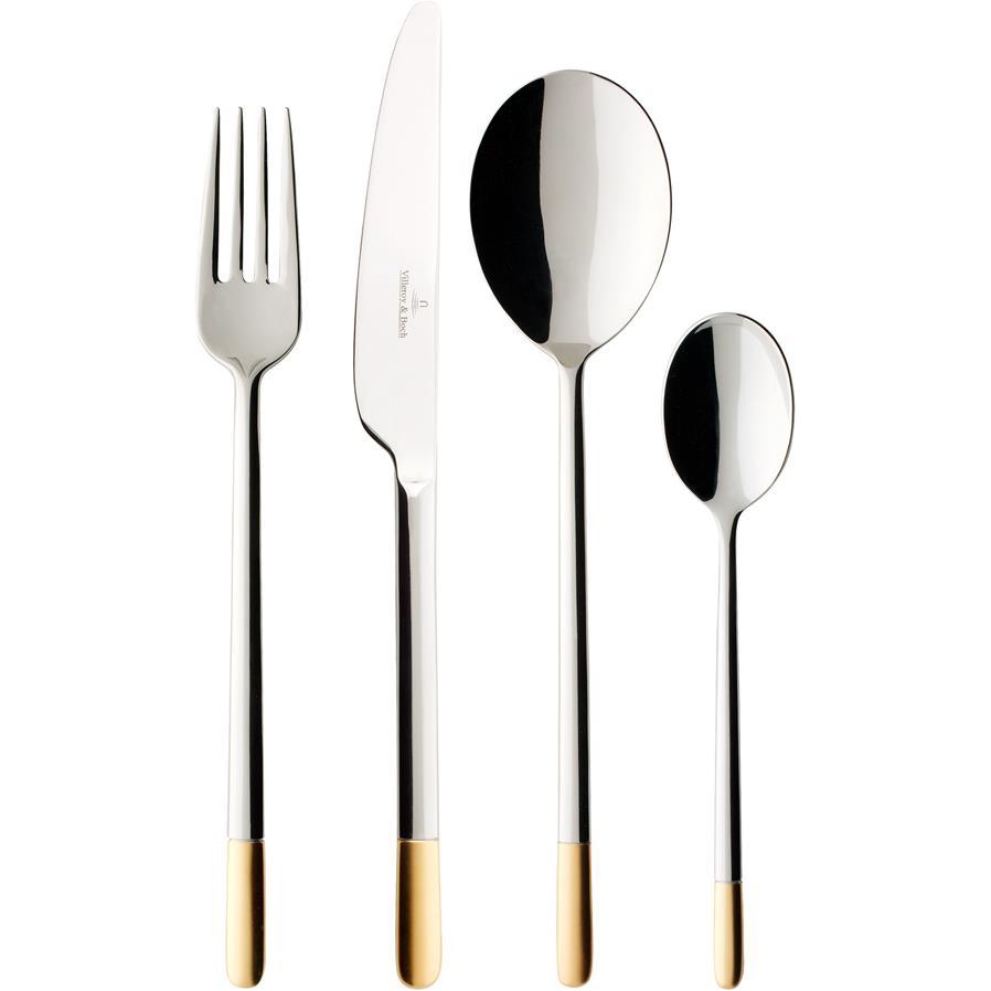 Thumbnail - Villeroy & Boch Salatgabel Ella teilvergoldet, Servierbesteck, Silber