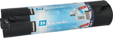 Produktbild Papstar Kehrichtsack 120 l, 25 Stück, Grau (25 x, 120 l)