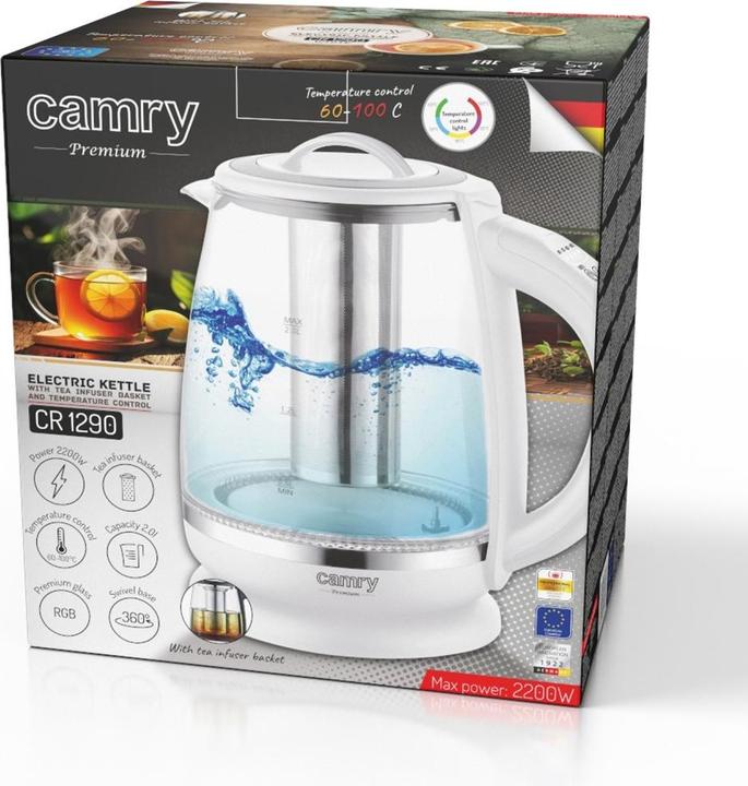 Produktbild Camry Czajnik elektryczny CR 1290w biały (2 l)