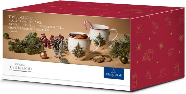 Actual product image Villeroy & Boch Mug with handle set of 2, Christmas tree Toy's Delight (340 ml, 2 x)
