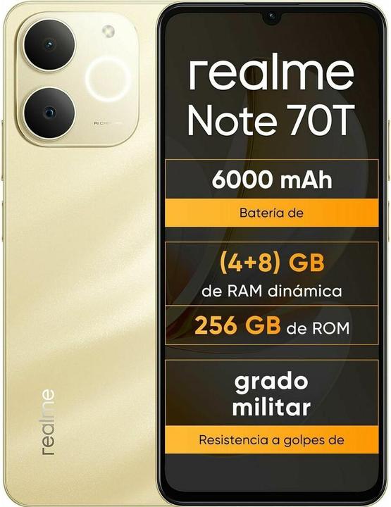 Actual product image realme 70T (256 GB, Beach Gold, 6.74", Dual SIM, 4G)
