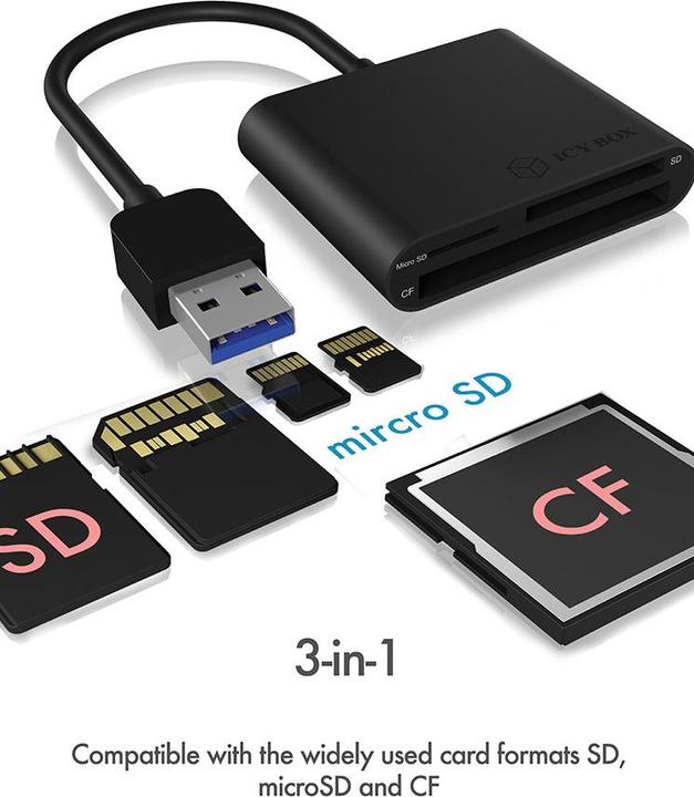 Immagine prodotto Icy Box IB-CR301-U3, USB3.0 Multi-Card (USB 3.0)