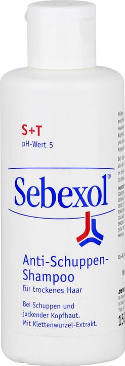 Image du produit Sebexol Shampooing antipelliculaire S+T pour cheveux secs, 150 ml Shampooing (150 ml, Shampoing liquide)