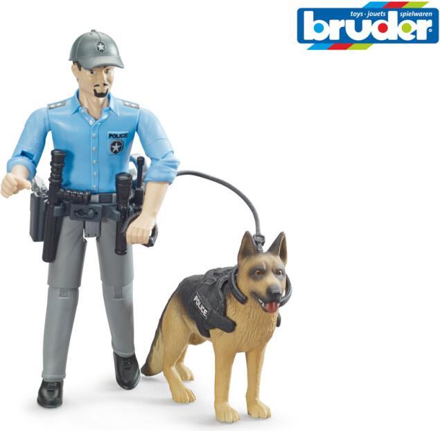 Produktbild Bruder Bworld Polizist mit Hund