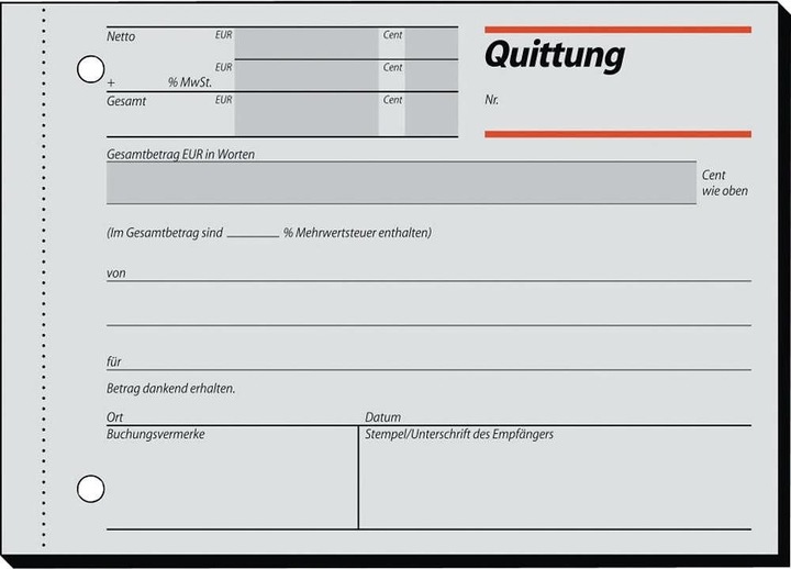 Nährwerte und Zutaten Sigel RC021 Geschäftsformular (100 x)