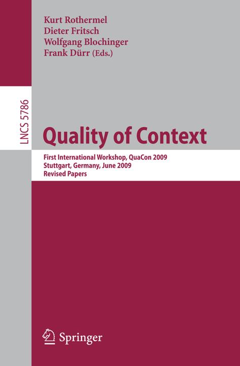 Actual product image Quality of Context (English, Dieter Fritsch, Kurt Rothermel, Francs Dürr, Wolfgang Blochinger)