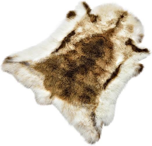 Produktbild G. Wurm Kunstfell Rentierfell Optik aus Polyester Braun, weiss (B/H/T) 110x90x5cm