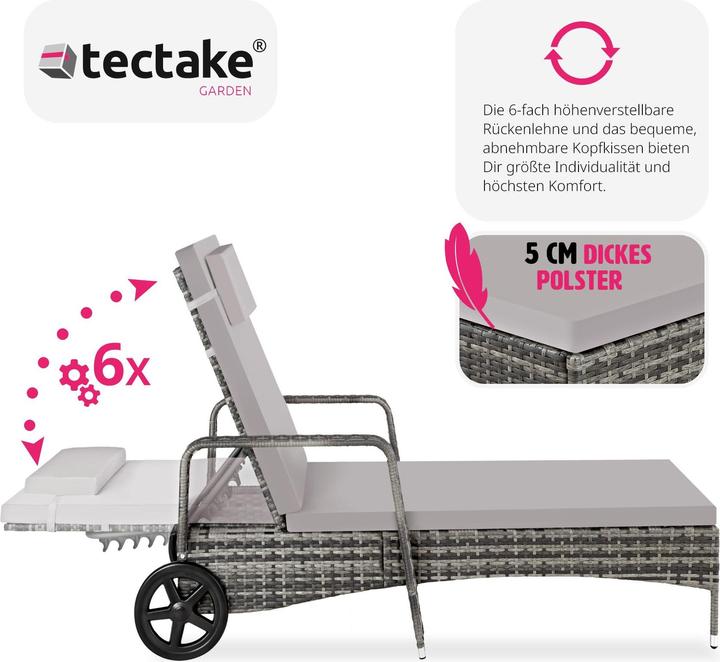 Image du produit tectake Sonnenliege (200 cm)