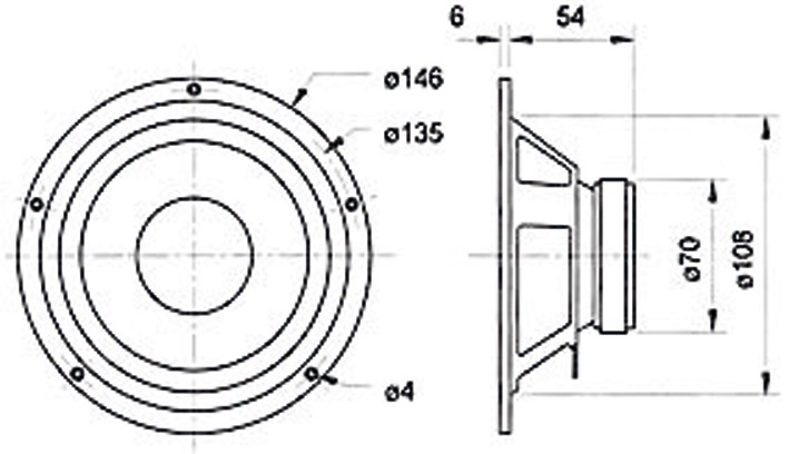 Actual product image Visaton HiFi bass-midrange driver W 130 S, 4 Ohm