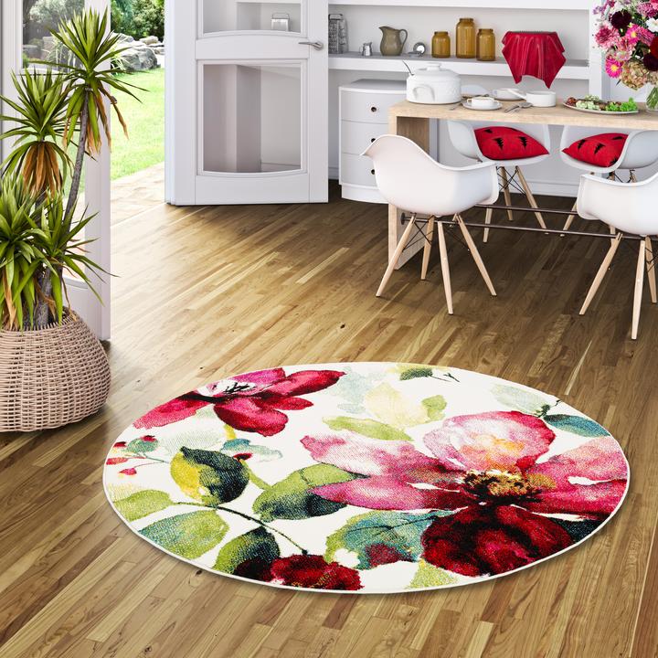 Produktbild Pergamon Designer Teppich Brilliant Blumen Rund (160 cm)