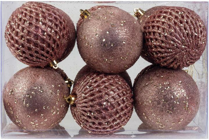Actual product image Cocon Weihnachtskugel 12 Stück, Rosa (12x)