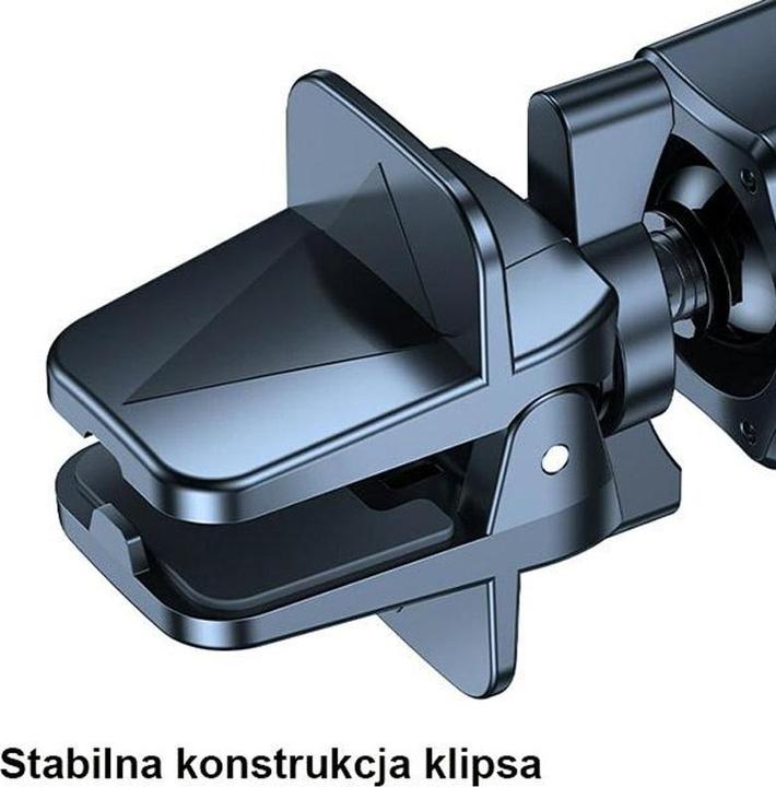 Produktbild Usams Uchwyt indukcyjny Magnetic Car Wireless Charging 15W do kratki went. szary/grey CD170DZ01 (US-