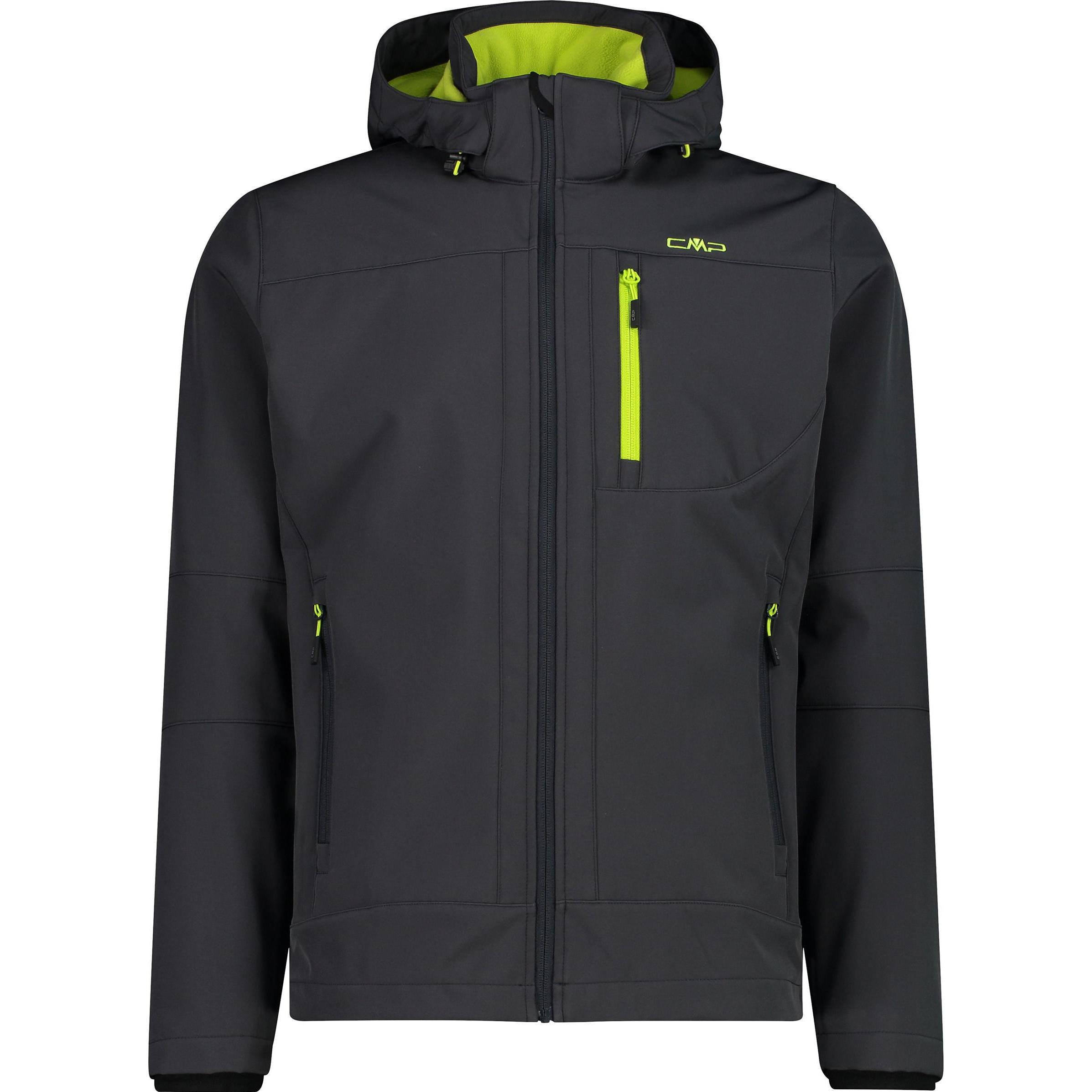 CMP Campagnolo, Herren, Jacke, Jacket Zip Hood Softshell (50, L), Grau, 50, L