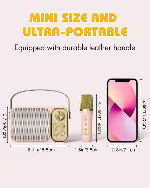 Produktbild Bescost Karaoke Maschine mit 2 Mikrofonen