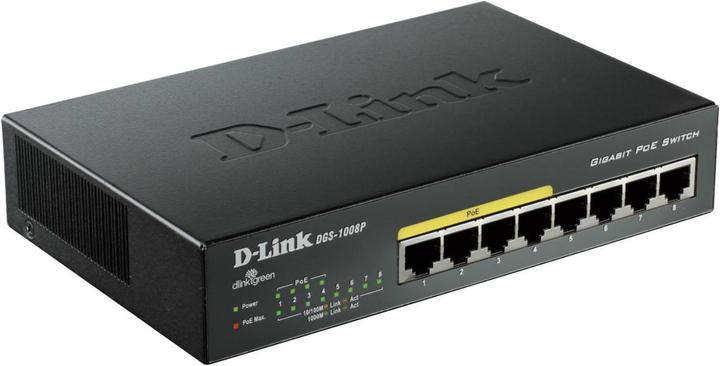 Actual product image D-Link Dgs-1008p (8 Ports)