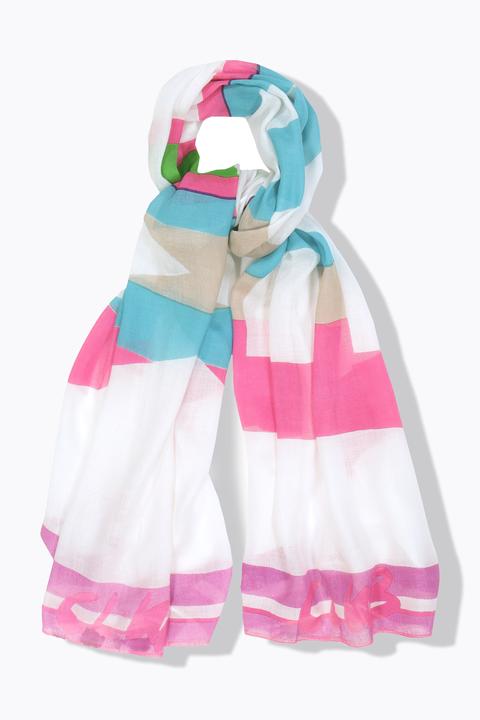 Immagine prodotto Ulla Popken Sciarpa con scritta PINK e bordura stampata