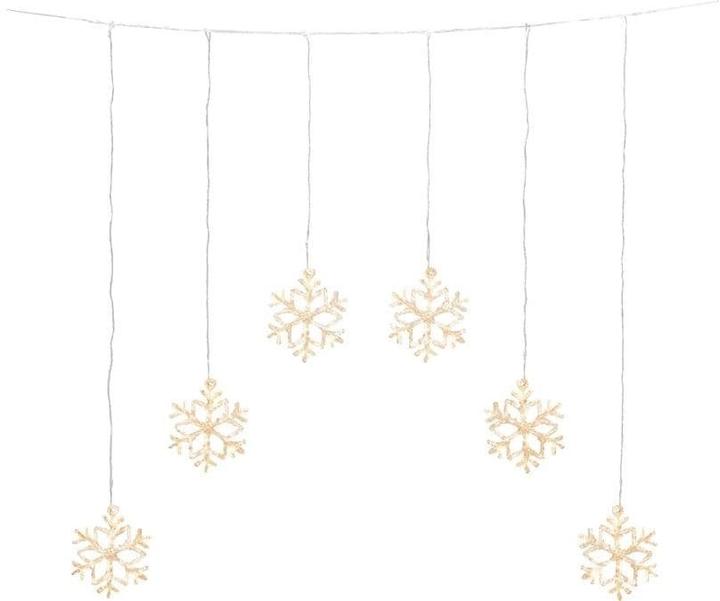 Konstsmide LED-Lichtervorhang mit Schneeflocken 48 Lampen, 90 cm (0.90 m)