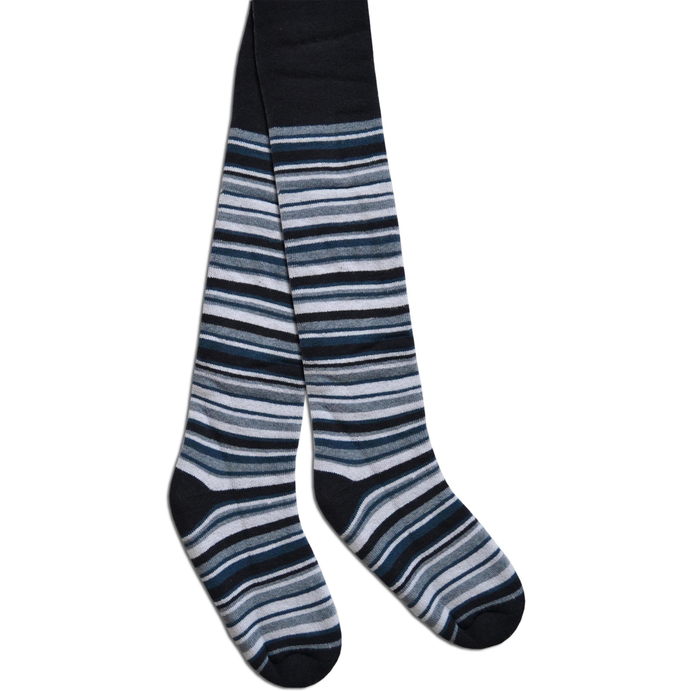 Normani, Herren, Strümpfe, Kinder-Ringel-Thermostrumpfhose, Blau, (74/80)