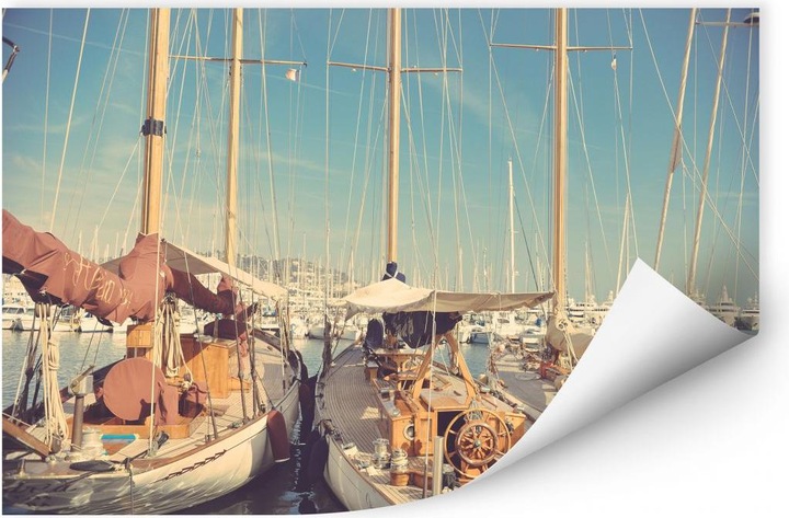 Produktbild Trenddeko Segelschiffe im Hafen (150 x 100 cm)