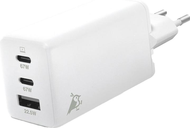 Productafbeelding Aqiila Chargebird W3 - GaN Muurlader, 65W PD - Wit (65 W, 3 ports)