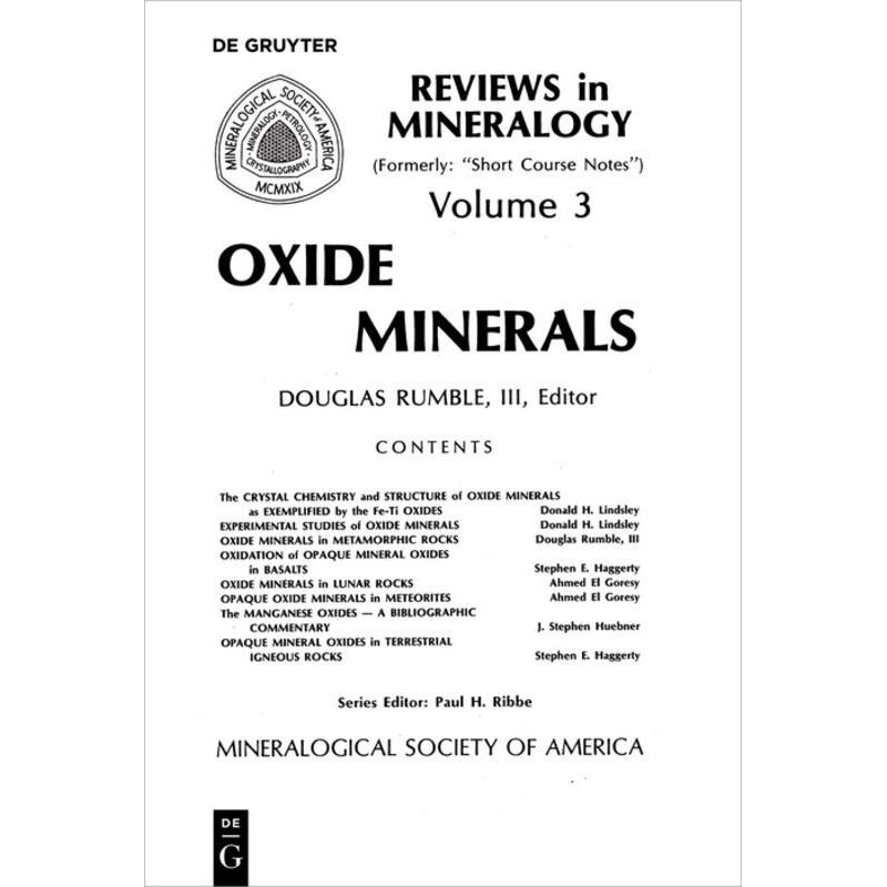 Oxide Minerals, Fachbücher
