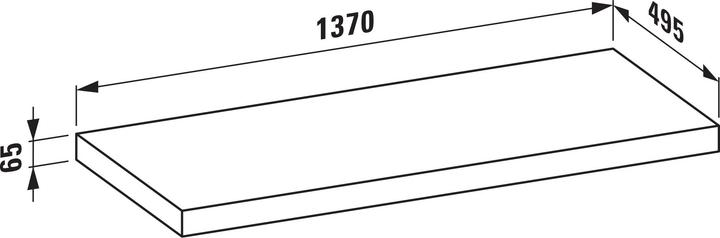 Immagine prodotto Laufen Piastra per lavabo Lani, senza foro, 1370x495x65 mm, H404680112