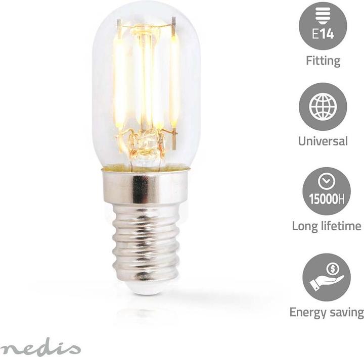 Energie-Label Nedis Kühlschranklampe | LED | E14 | 1.5 W | T22 (E14, 1.50 W, 100 lm, 1 x, G)