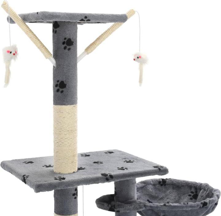 Actual product image vidaXL Kratzbaum (250 cm, Grey with paw pattern)